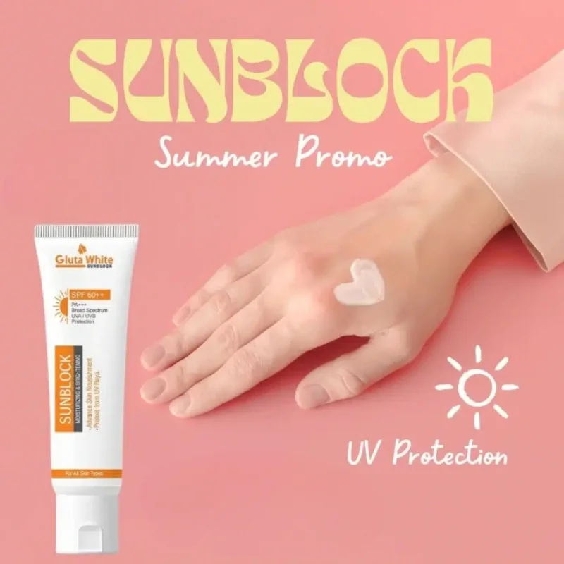 Gluta White SunBlock SPF 60 | Moisturizing & Brightening Sun