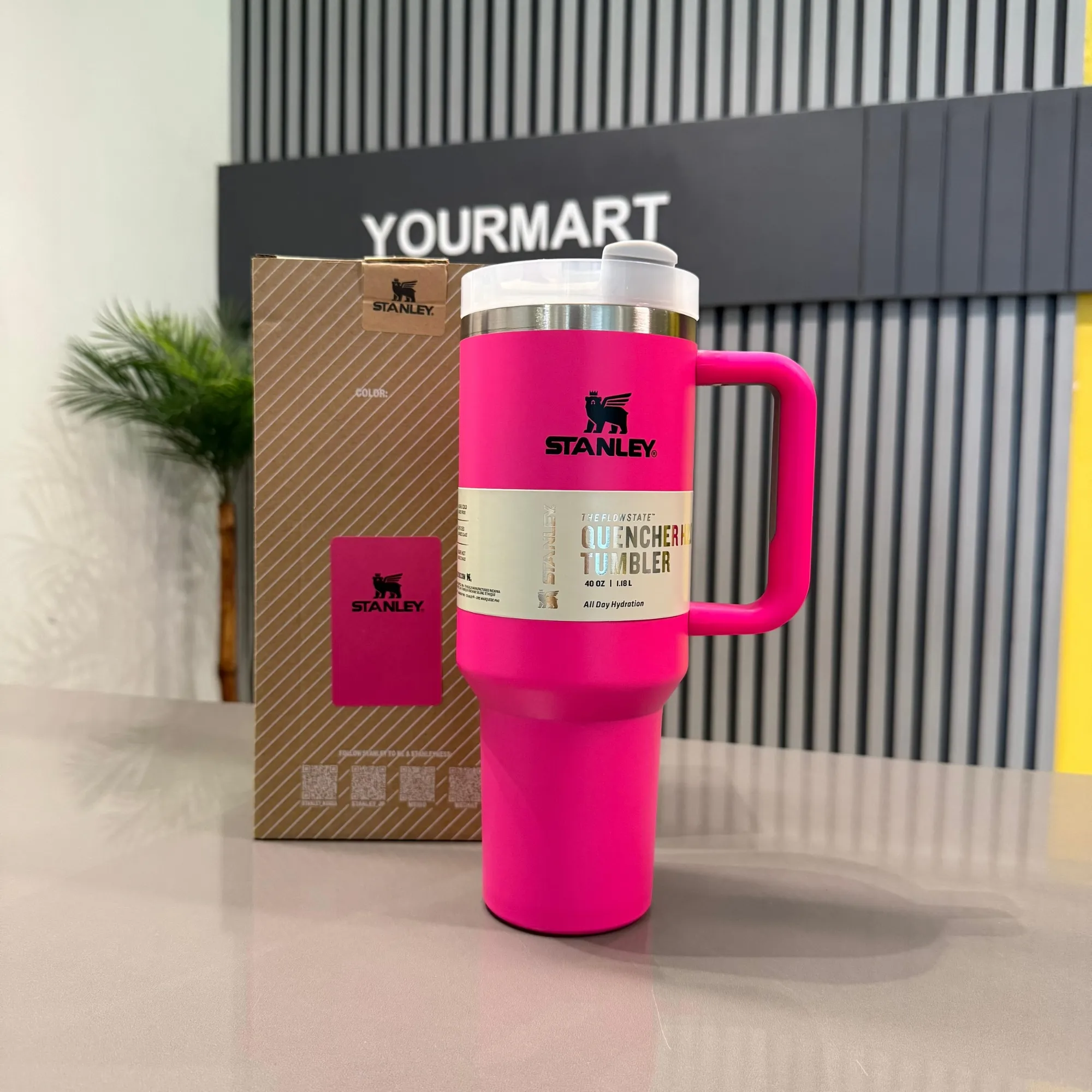 Pink Stanley 40 Oz Stainless Steel Tumbler | Leak-Proof Vacu