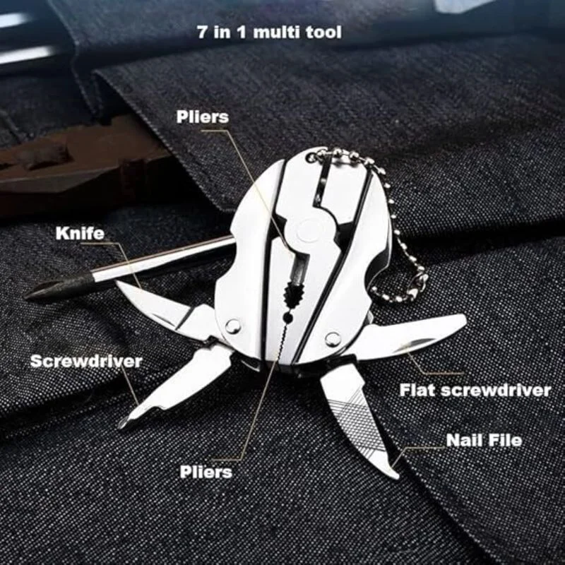Stainless Steel Outdoor Portable Multitool Plier Knife | Min