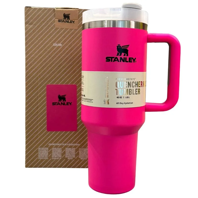 Pink Stanley 40 Oz Stainless Steel Tumbler | Leak-Proof Vacu