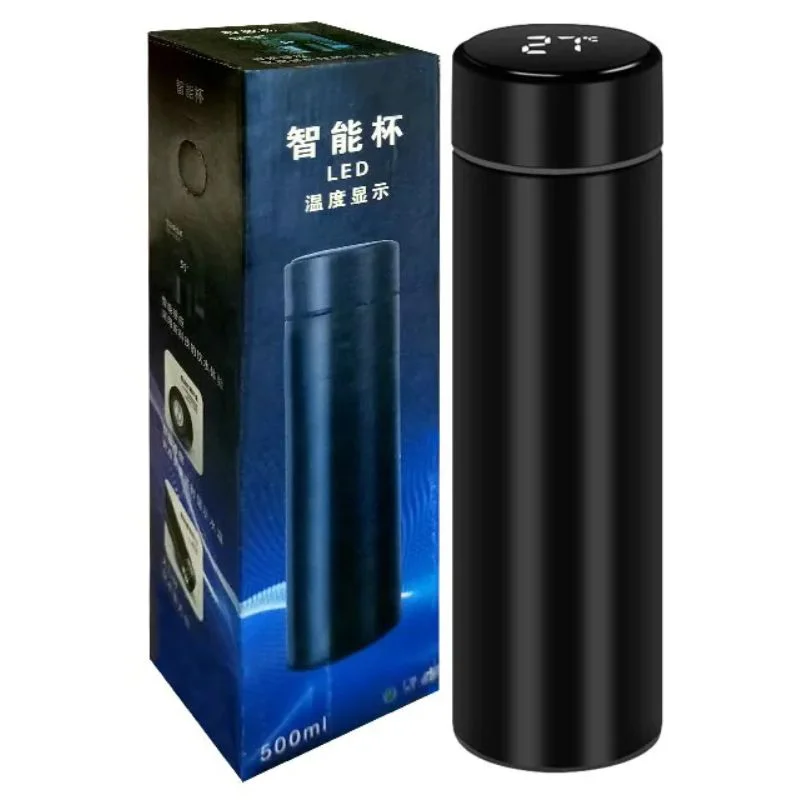 Temperature Display Thermos Water Bottle 500ML Stainless Ste