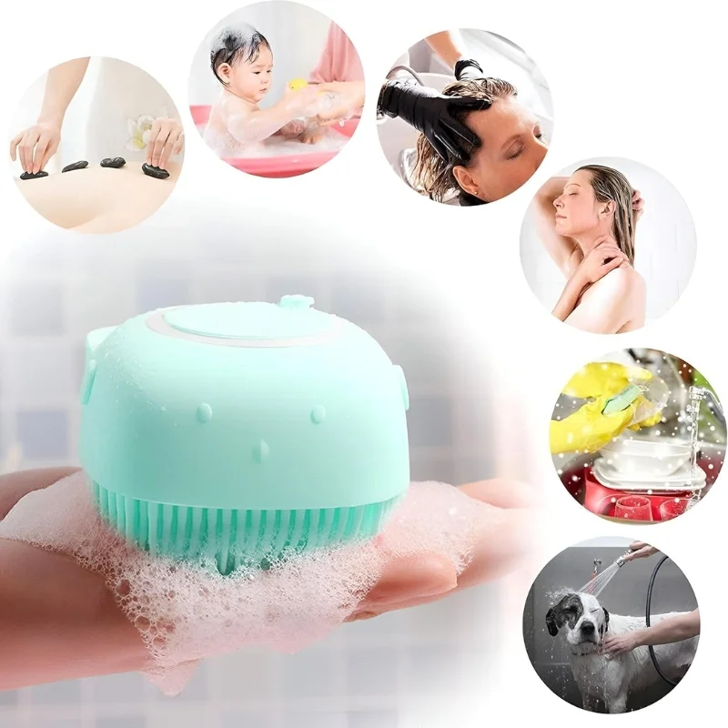 Soft Silicone Bath Brush with Hooks | Baby & Adult Body Scru