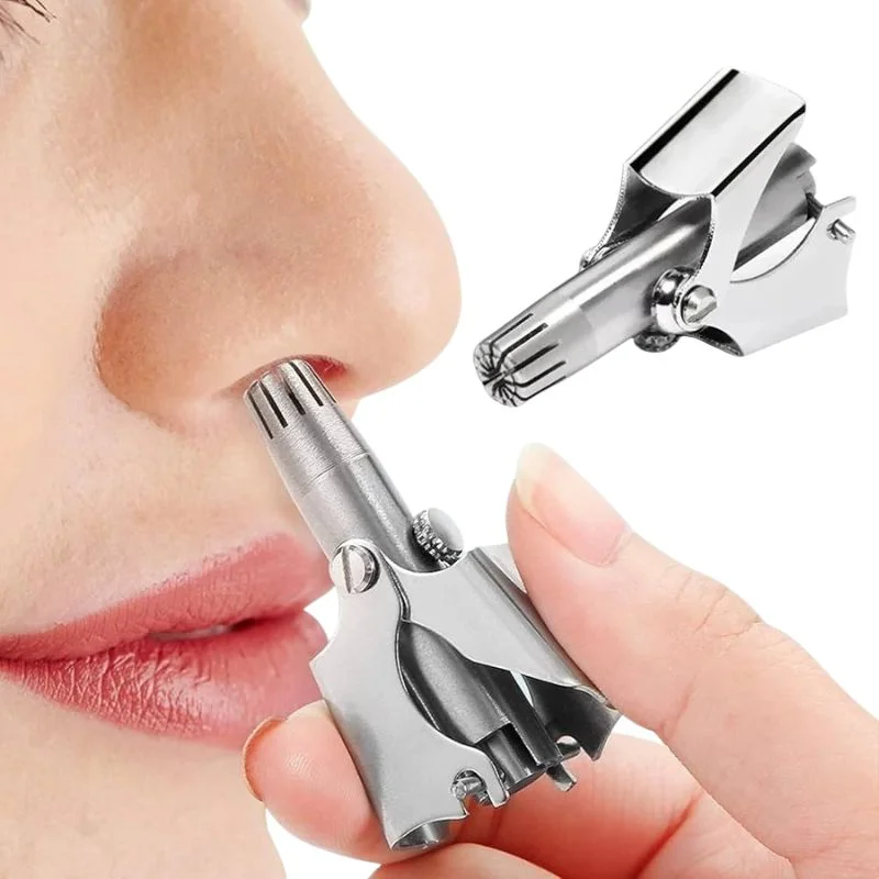 Manual Stainless Steel Nose & Ear Hair Trimmer – Painless, B