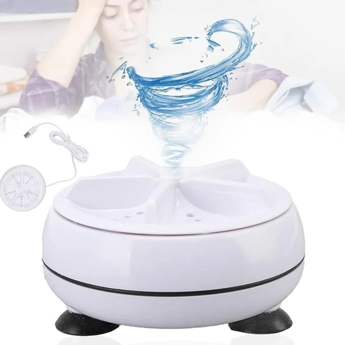 Portable USB Mini Turbo Washer | Ultrasonic Travel Washing M