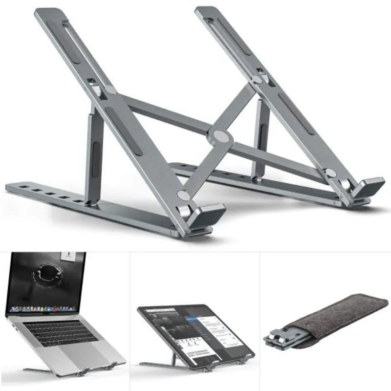 Premium Aluminum Foldable Laptop Stand | Sturdy, Adjustable,
