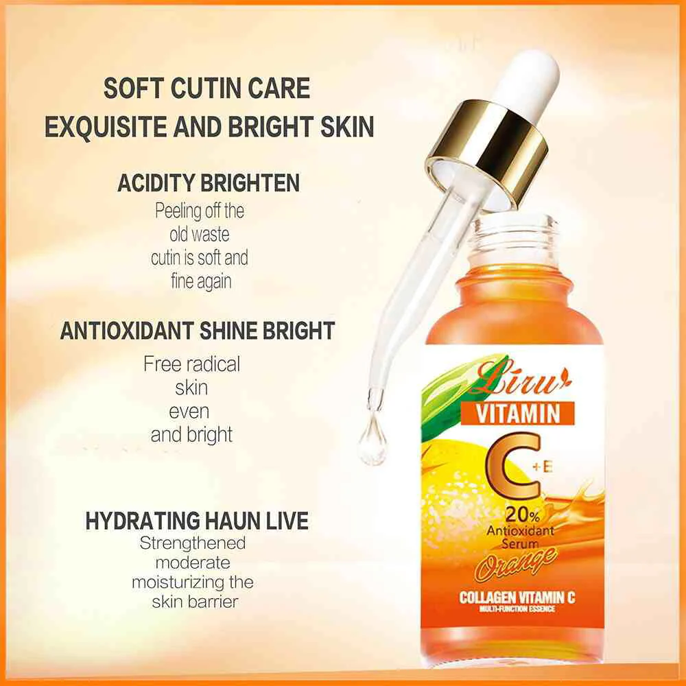 Liru Collagen Vitamin C Serum Orange 30ml Brightening Anti-A