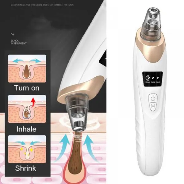 Blackhead Suction Remover Portable Pore Cleaner with LED Dis