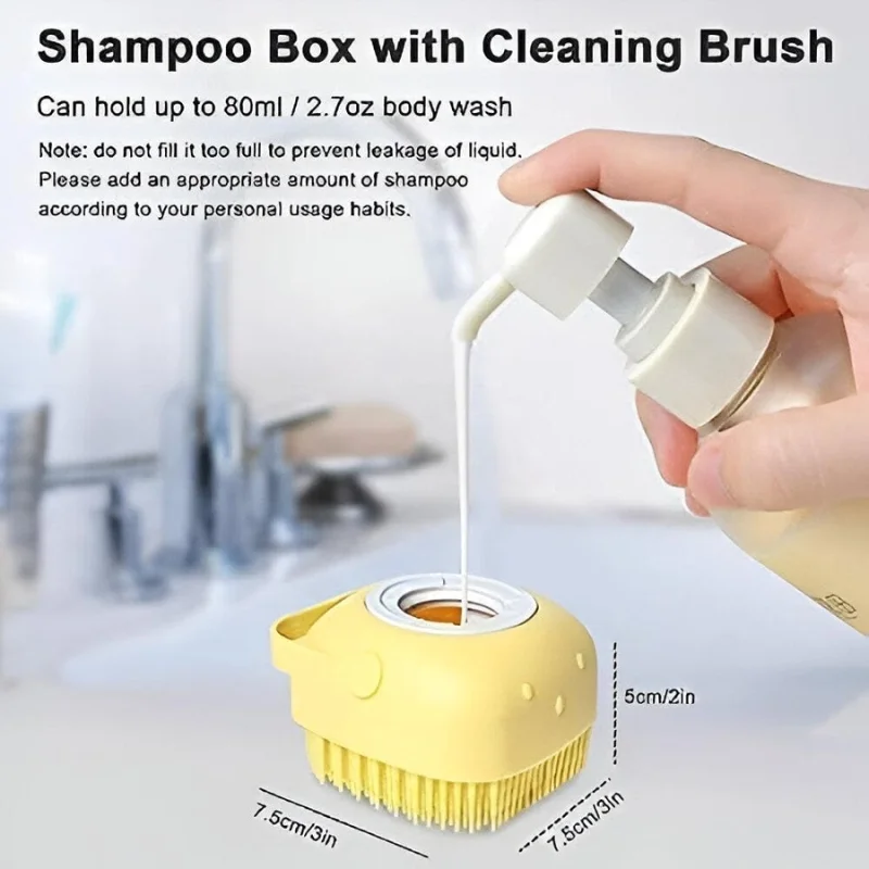 Soft Silicone Bath Brush with Hooks | Baby & Adult Body Scru