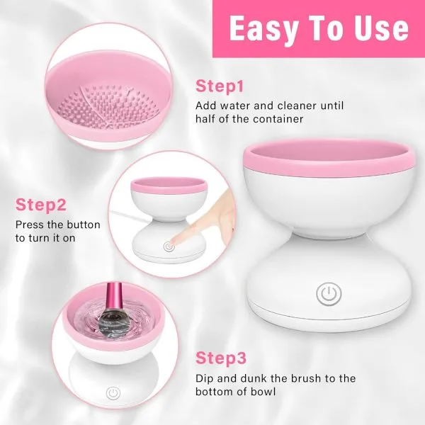 Electric Makeup Brush Cleaner Machine | Automatic USB Rechar