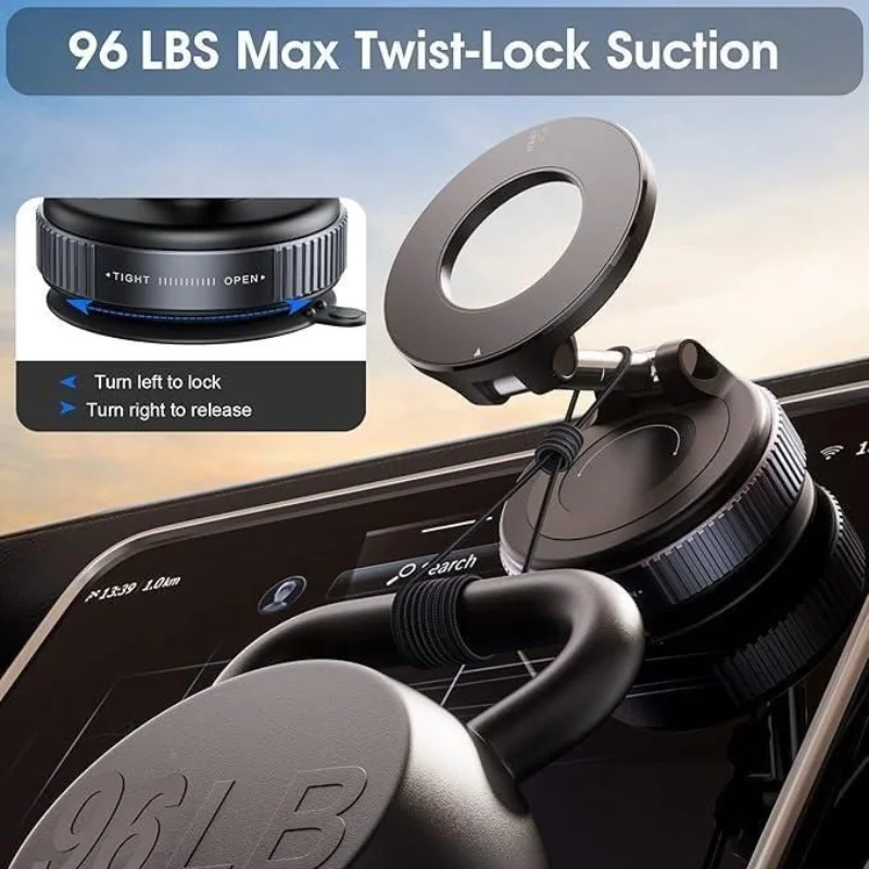 Foldable Magnetic Car Phone Holder | 360° Rotating Suction M