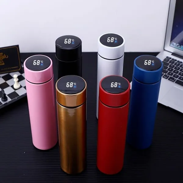 Temperature Display Thermos Water Bottle 500ML Stainless Ste