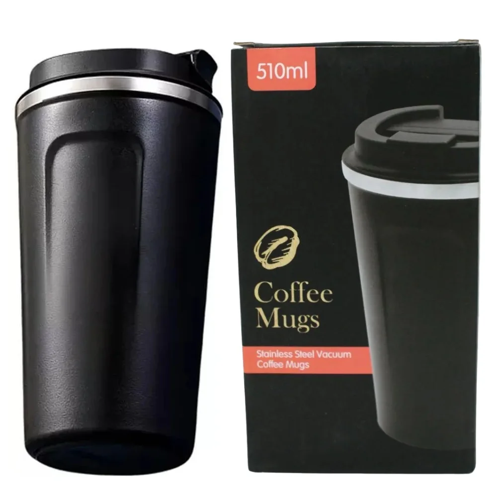 Black 510ML Stainless Steel Vacuum Insulated Thermos Flask T