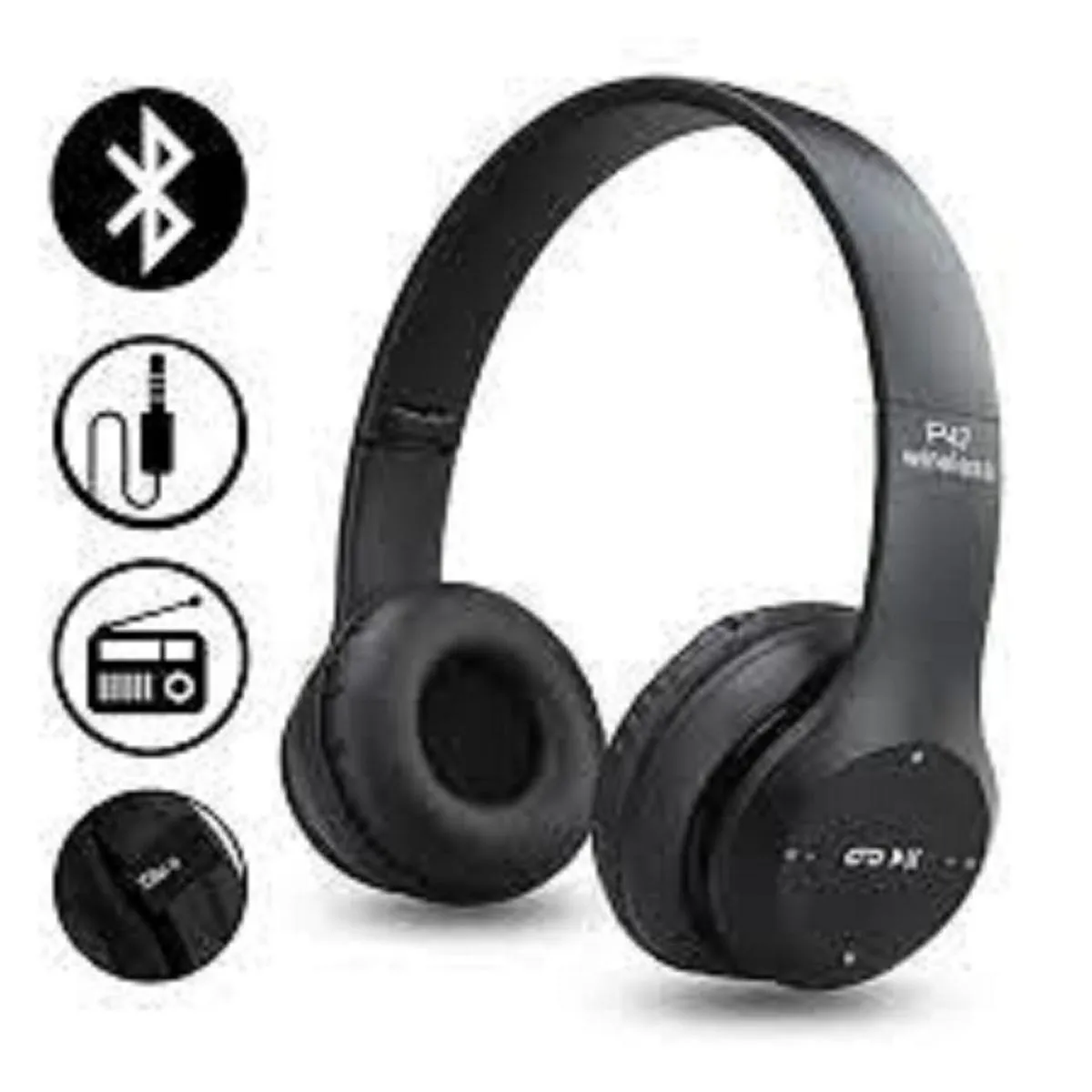 P47 Wireless Headphones | Bluetooth Foldable Headset | Stere