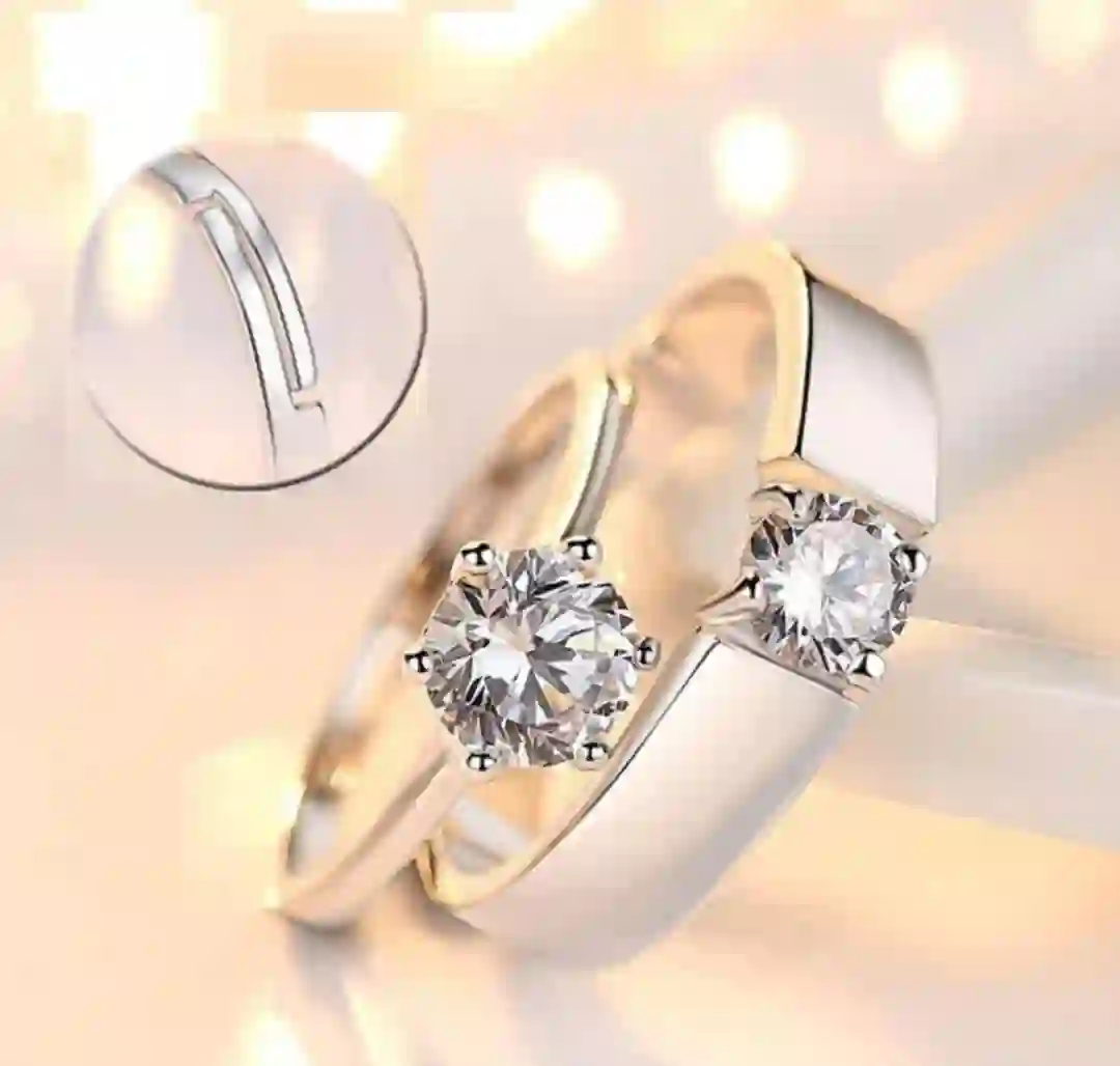 silver plated couple rings