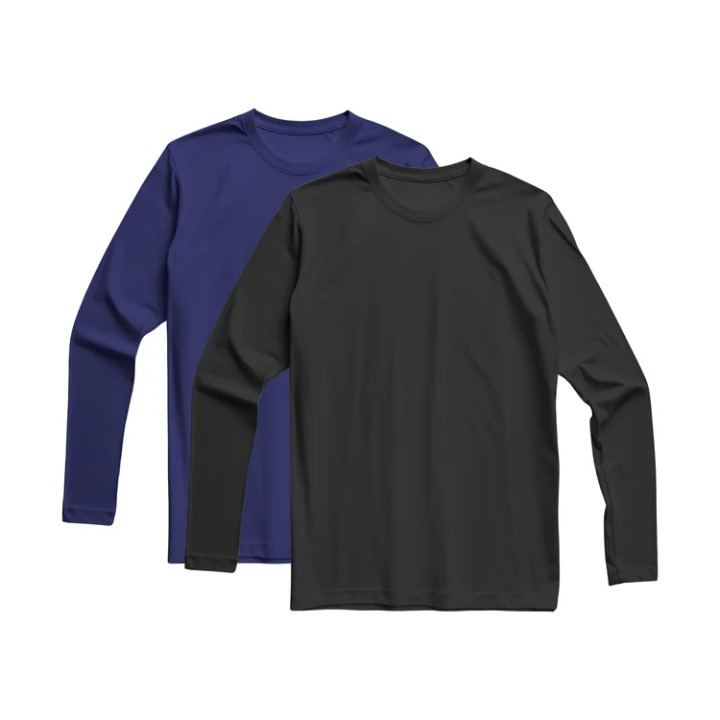 PACK OF 2 LONG SLEEVE CREW NECK T-SHIRT