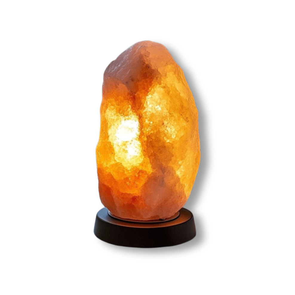 Himalayan Salt Lamp – Raw Crystal Shape with Wooden base