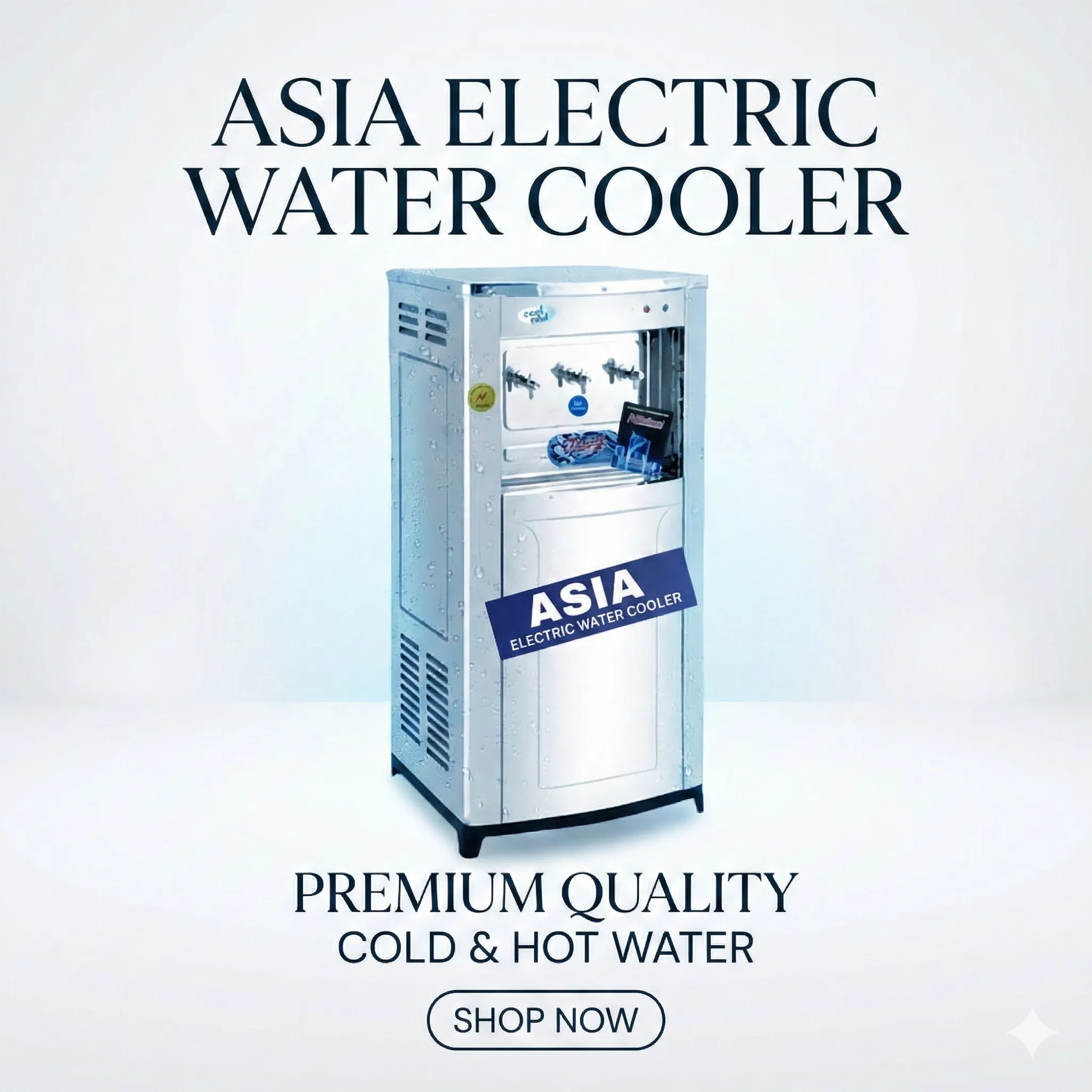 Asia 35L High-Efficiency Electric Water Cooler (With 2 Taps)