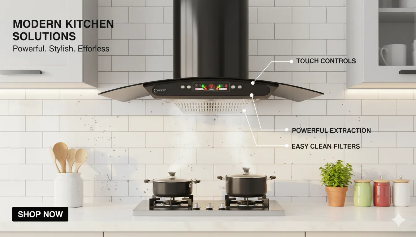 Modern Kitchen Hood – Powerful Smoke & Odor Control