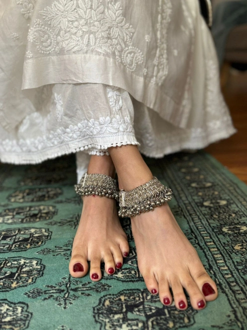 Old Afghan Anklets with Silver Polish