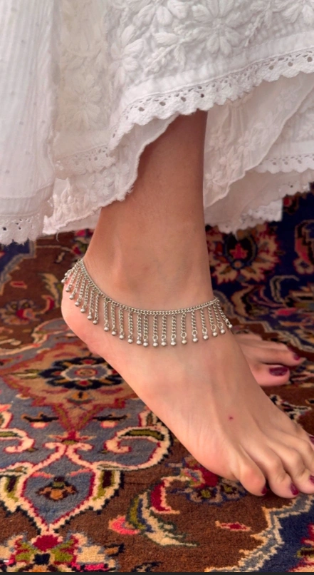 Silver Plated Chain Anklets PAIR