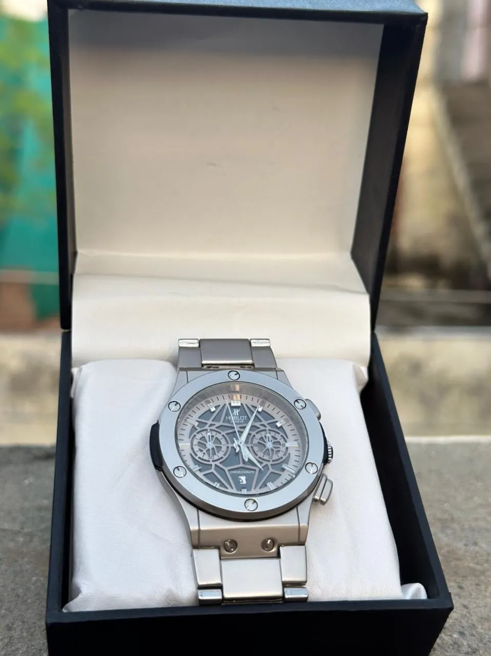 Silver Chronograph Watch