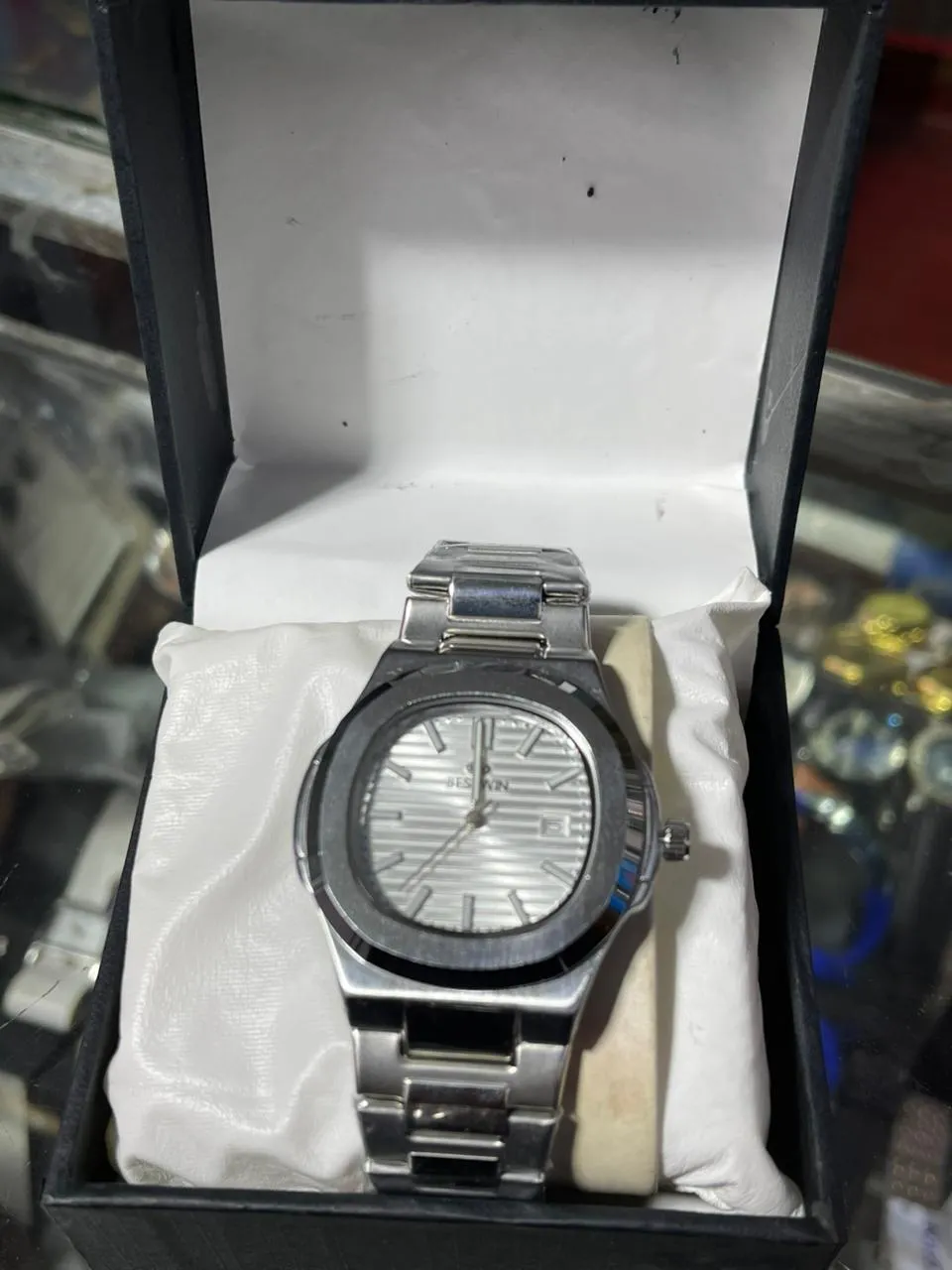 BESTIN Octagonal Bezel Men's Analog Wrist Watch