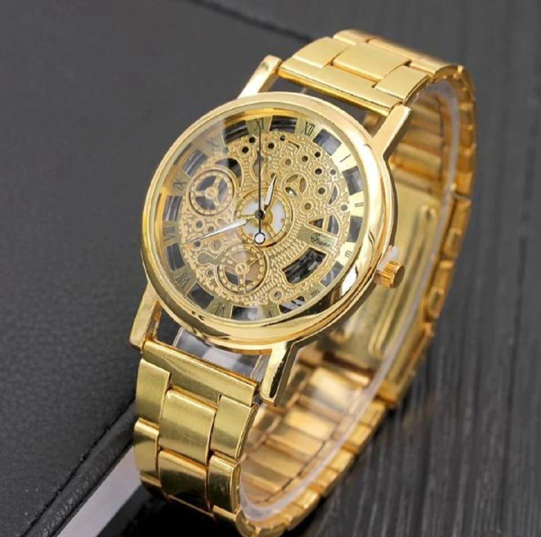 men's stainless steel chain straps watch 
stylish automatic- watch