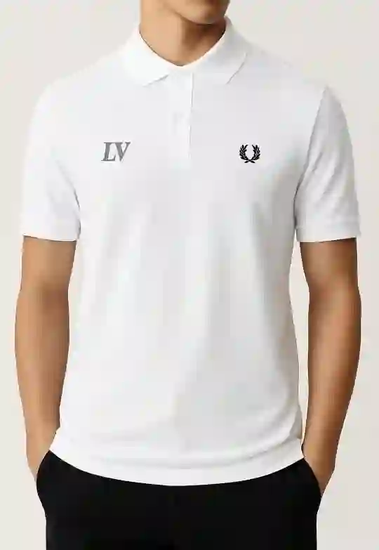 Men Polo T-Shirt Half Sleevee (White)
