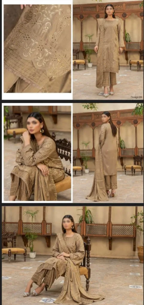 LUXURY  VISCOSE EMBROIDED WITH JACQUARD EMBROIDED DUPATA