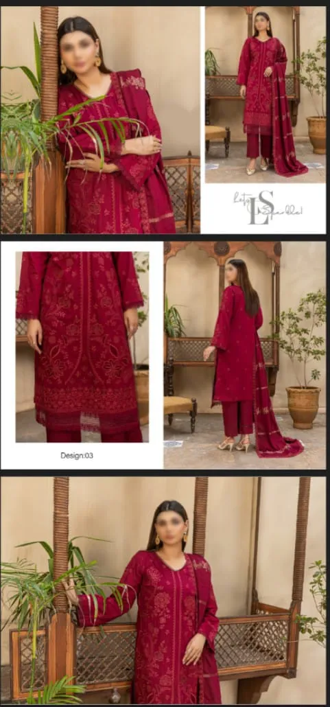 LUXURY  VISCOSE EMBROIDED WITH JACQUARD EMBROIDED DUPATA