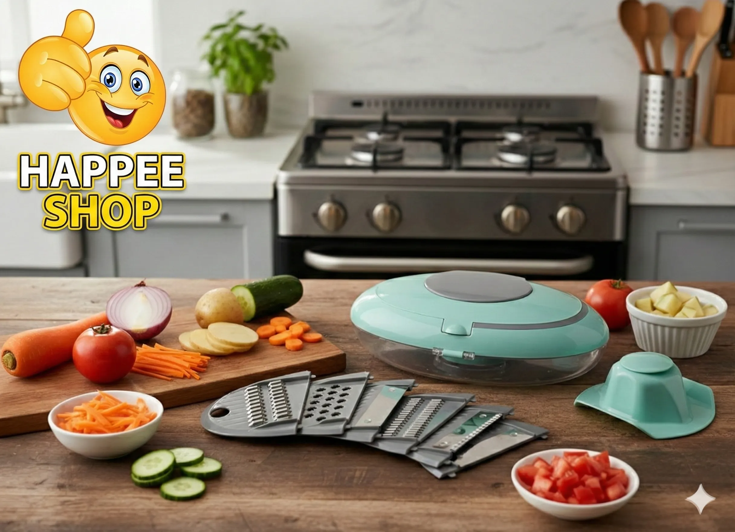 oval shape chopper shredder slicer grater