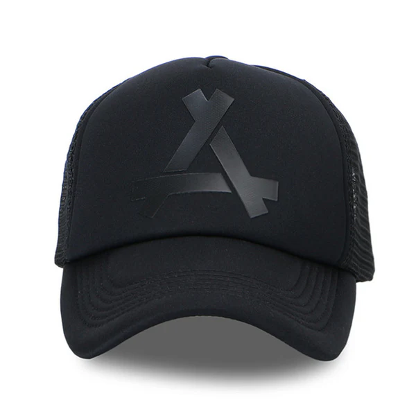 A SYMBOL TRUCKER CAP