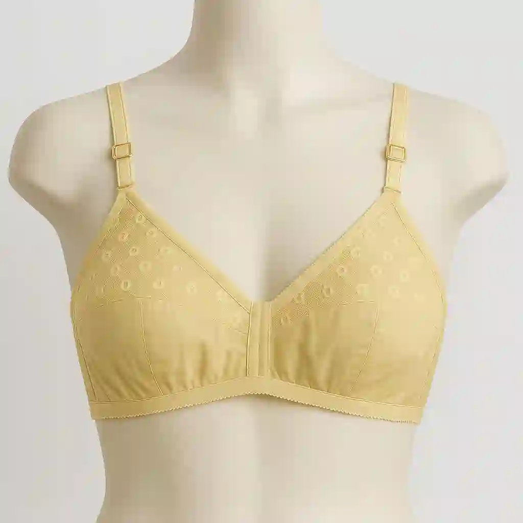 Comfortable Cotton Embroidered Non-Padded Bra - Available in 6 Sizes