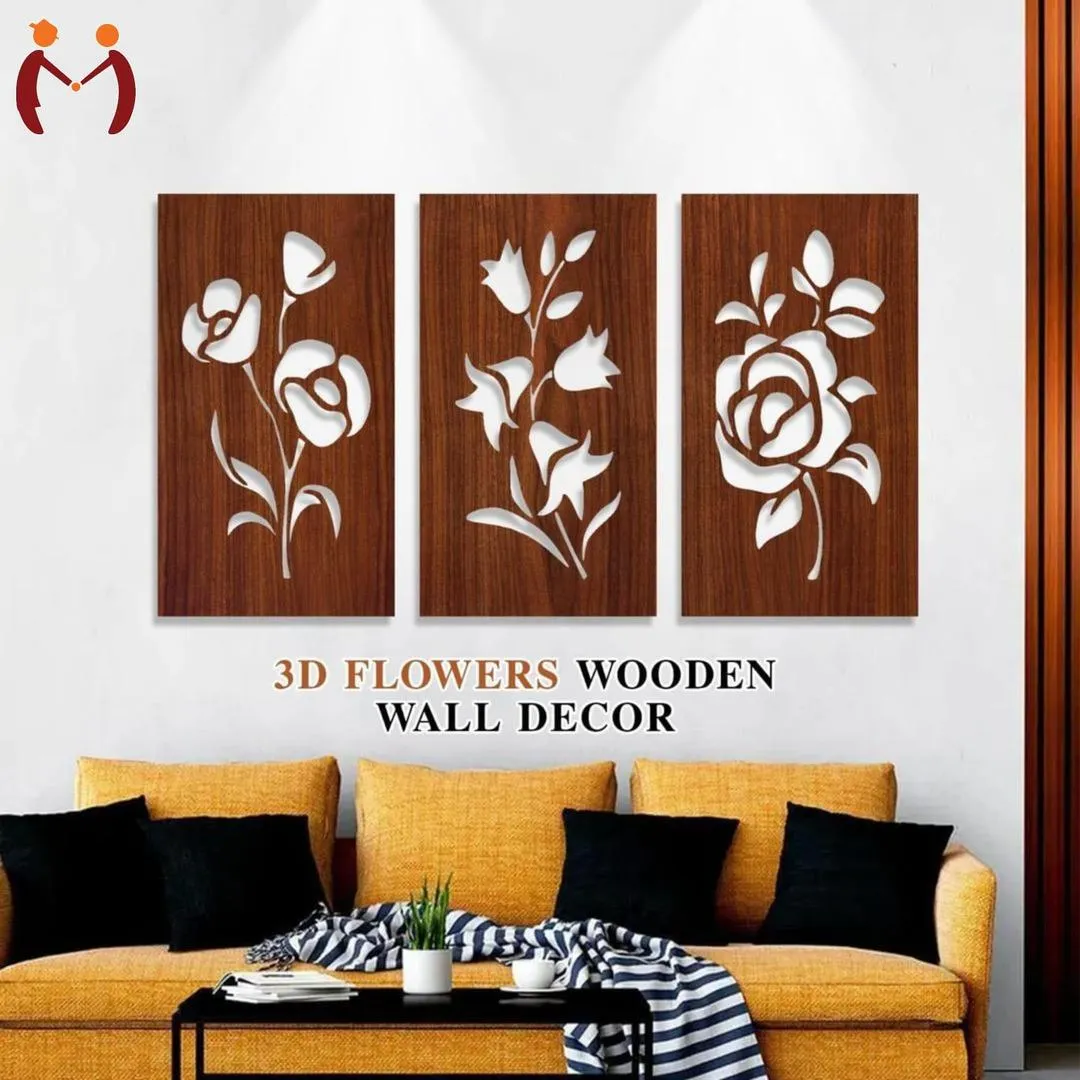3D floral window wall art