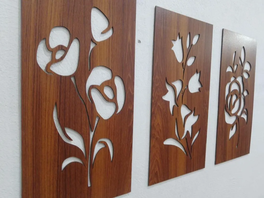 3D floral window wall art