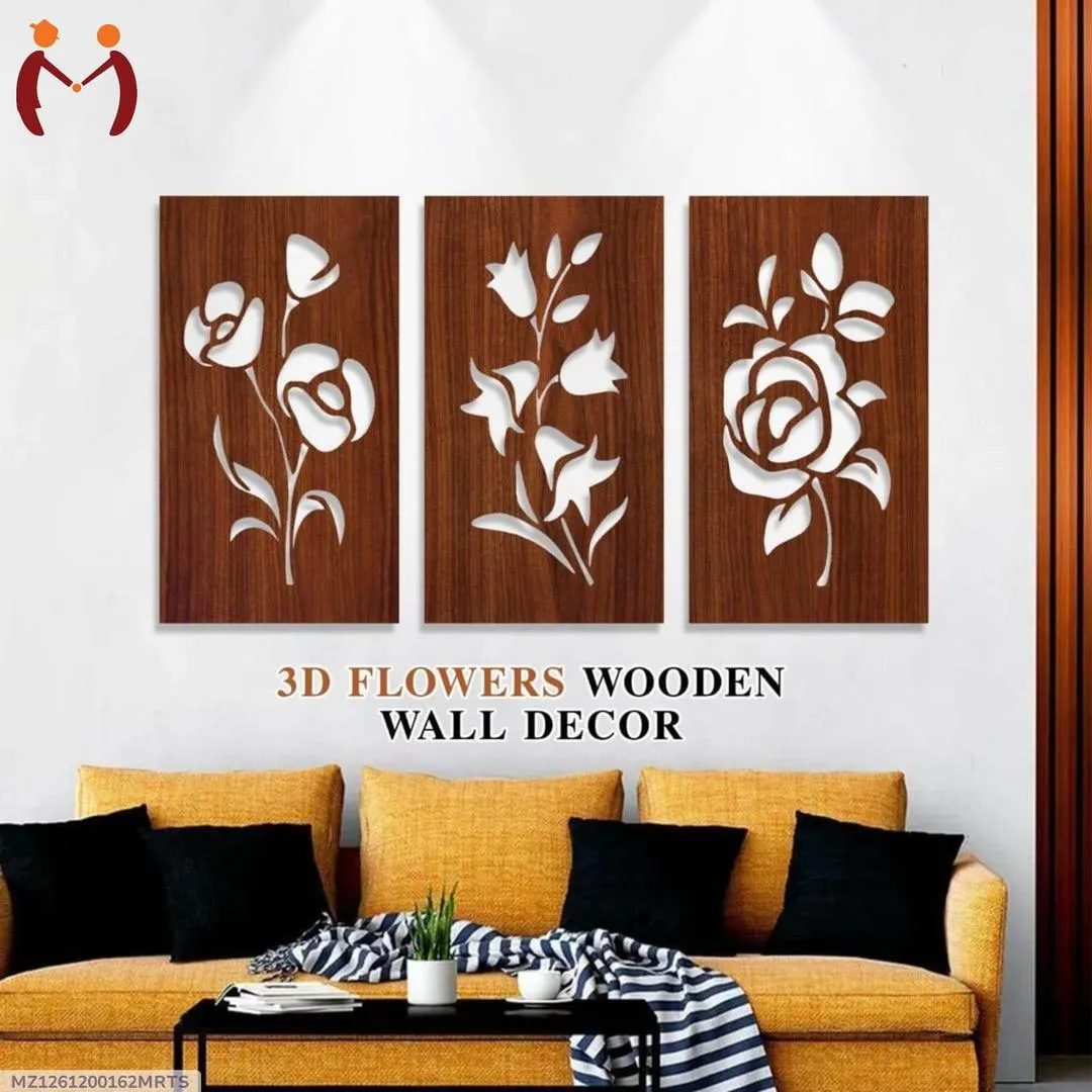 3D floral window wall art