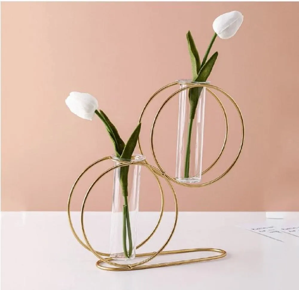Golden metal vesa 1 piece elegant home decor items
