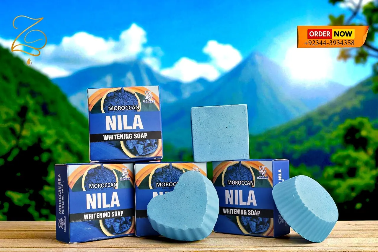 Moroccan Nila Blue Whitening Soap | Glowing & Even Skin Tone