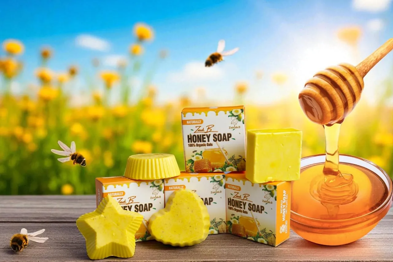 Natural Honey Soap – 100%Organic Moisturizing & Glowing Skin