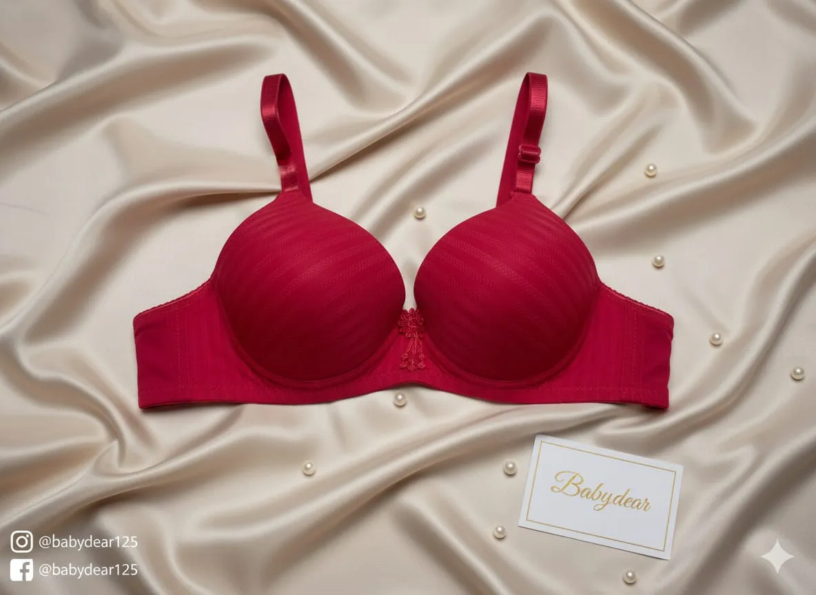Smooth Striped T-Shirt Padded Bra - Full Coverage & Perfect