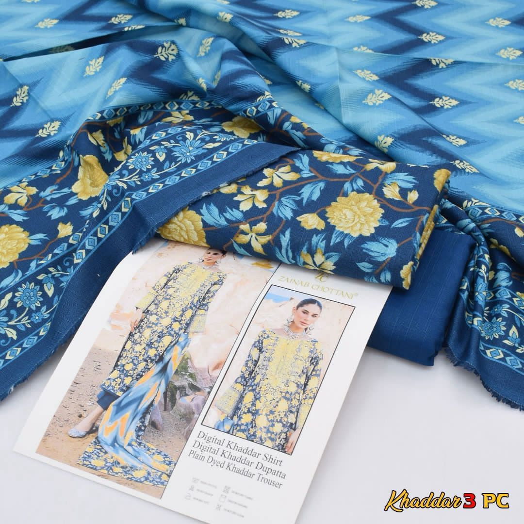 Winter collection 3PCS Suit In - KHADDAR_