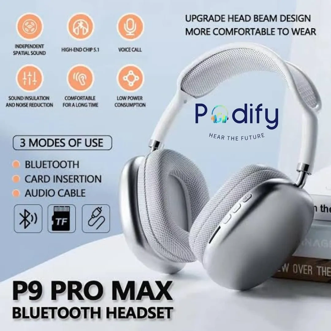 P9 Pro Max Wireless Bluetooth Headphones with Box Packing