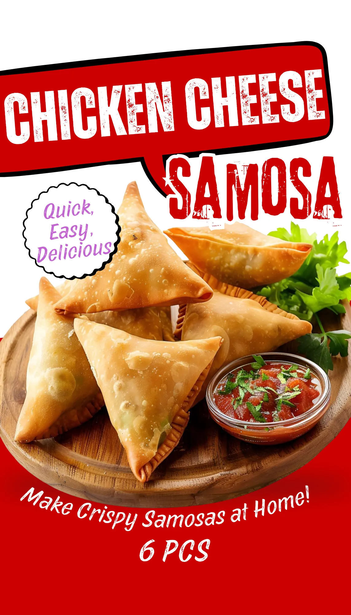 Chicken Cheese Samosa 6 PCS
