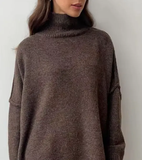 Winter Turtleneck Sweater and Wide Leg Pants