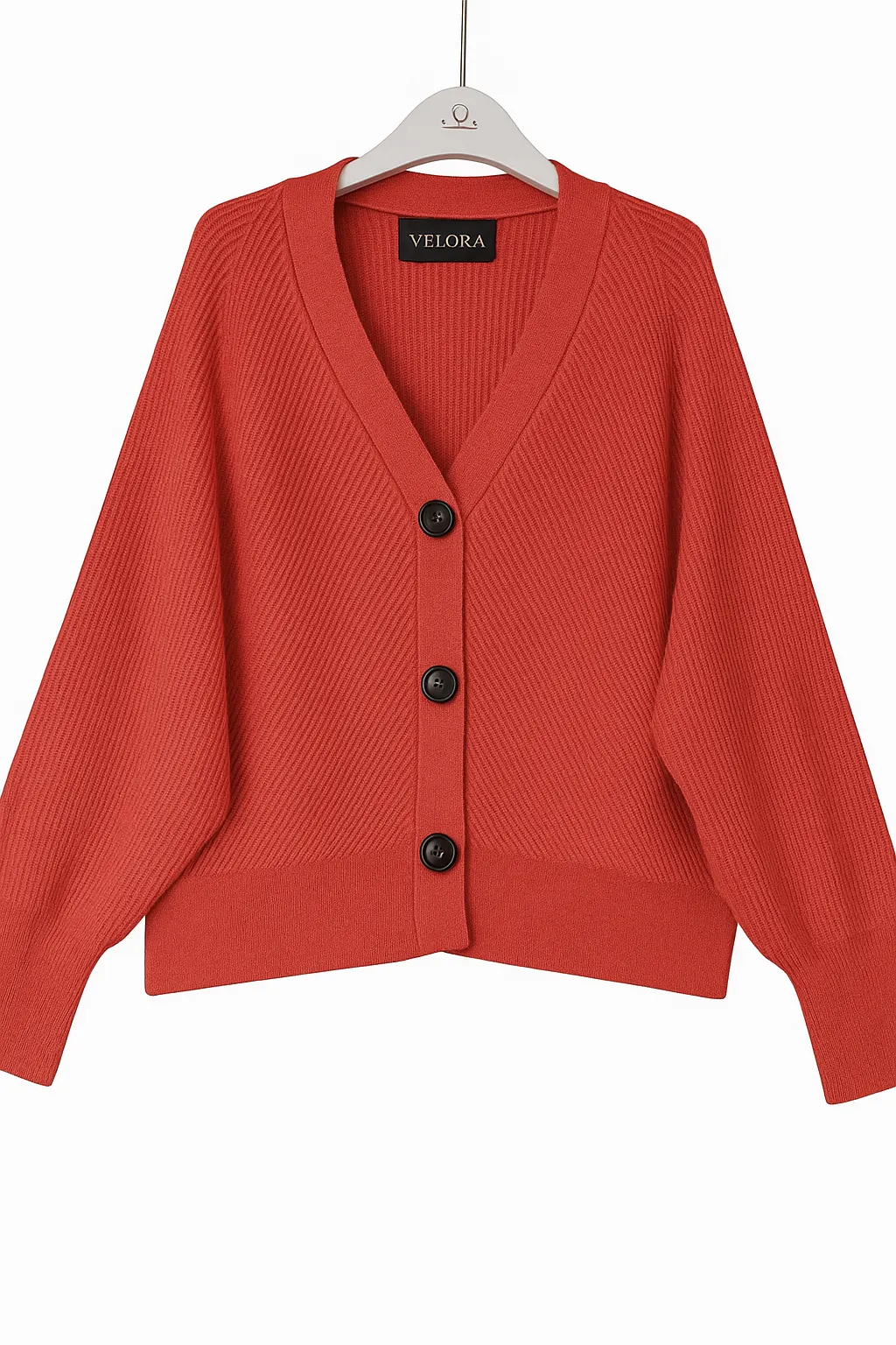 V-Neck Knit Cardigan Loose Bat Sleeve