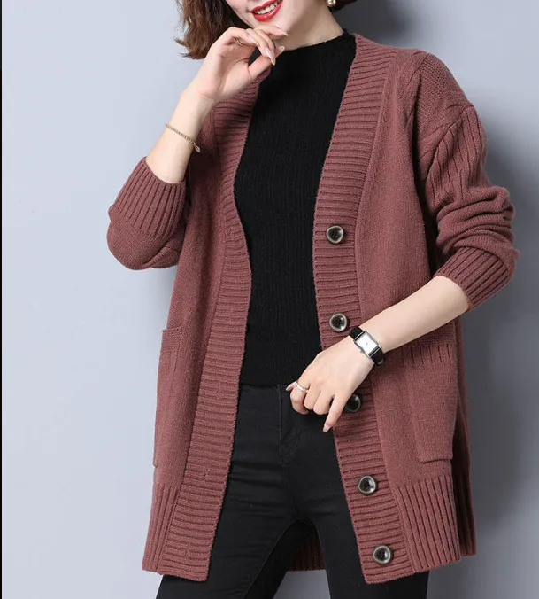 V Neck Vintage Cardigan