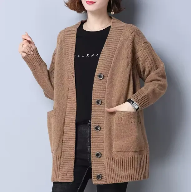 V Neck Vintage Cardigan