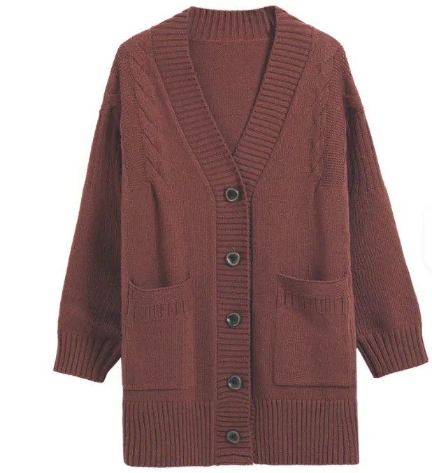 V Neck Vintage Cardigan