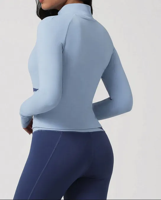 Yoga and Gym Crop Zipper Jacket