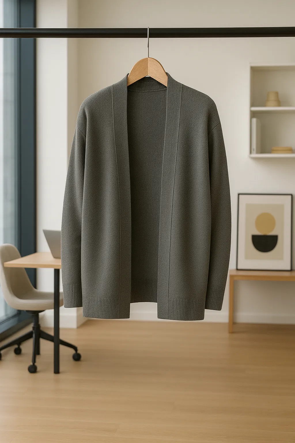 Minimal Knit Open-Front Shrug